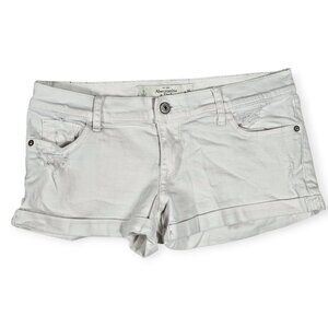 Abercrombie & Fitch White Denim Cut-Off Mini Shorts Women's Size 27 / 4